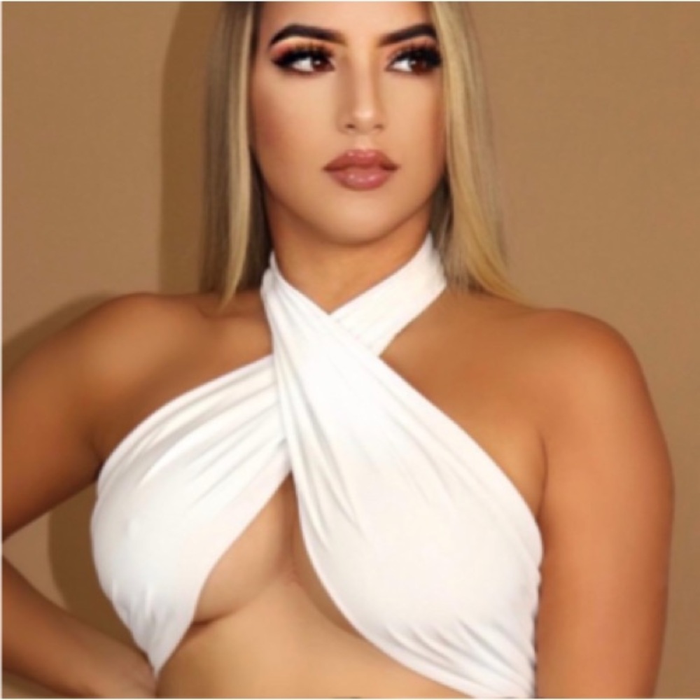 Twist Tie Top-Ivory 🦢